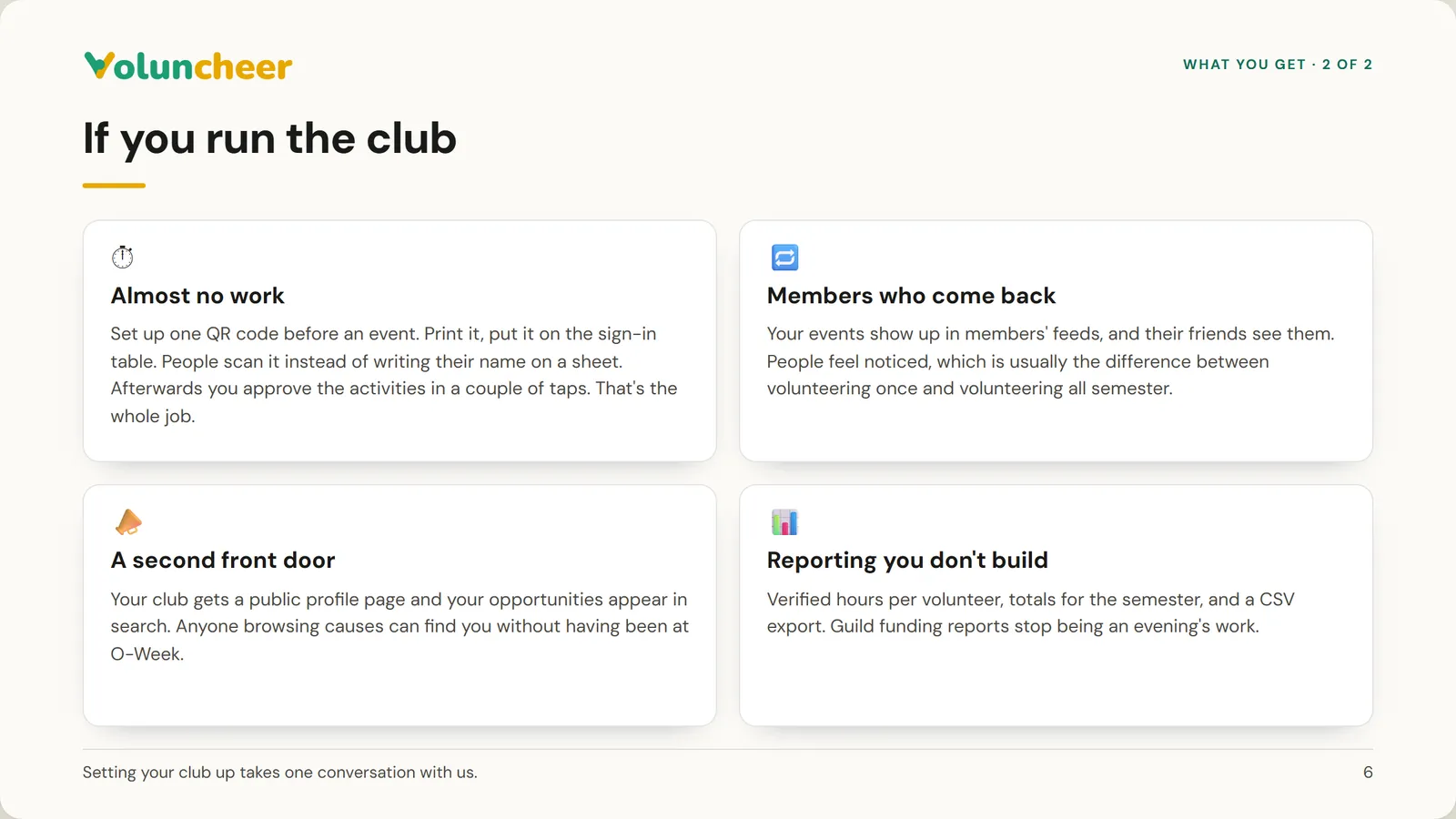 Slide 6 of 21: If you run the club